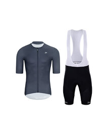 HOLOKOLO Tricoul și pantaloni scurți de ciclism - ELEVATE - negru/mov/antracit